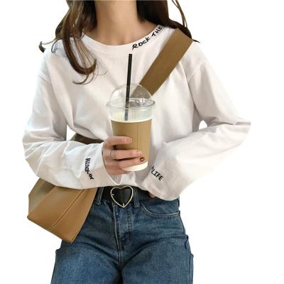 China Anti-wrinkle Full Sleeve Solid Color Ladies Sweatshirt Pullovers Fashion Autumn Women's Hoodies for sale