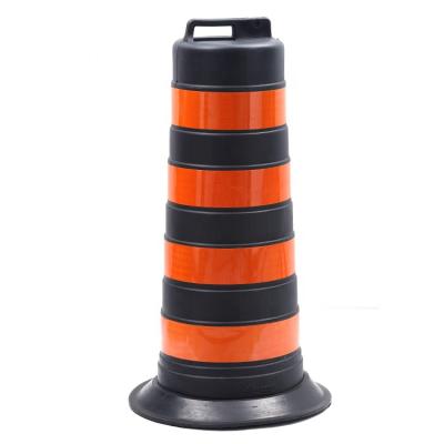 China DINGTIAN Popular Wholesale Portable Road Construction Safety Plastic Barrel for sale