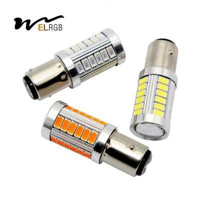 China Luz de freno de automóvil 1156 BA15S 1157 BAY15D P21W 33 LED 5630 3157 7440 7443 SMD Luces de freno de bombilla de cola de automóvil en venta