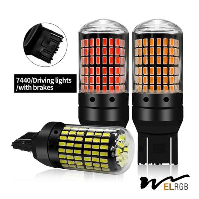 중국 T20 144smd 자동차 LED 전구 1156 1157 7440 7443 흰 노란색 빨간 빛 LED 턴 신호 빛 운전 후방 브레이크 빛 Bul 판매용