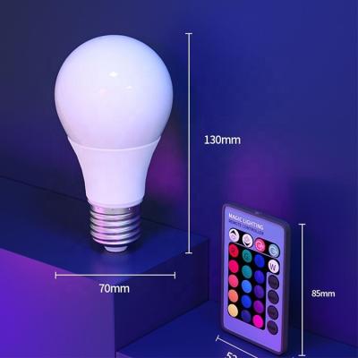 China 220v E27 Screw Light Controlled LED Color Remote Control Bulb for Mood Atmosphere Lamp for sale