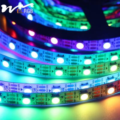 China Addressable Digital RGB Flex LED Strip Light 0.3W/LED and 80 Ra Color Rendering Index for sale