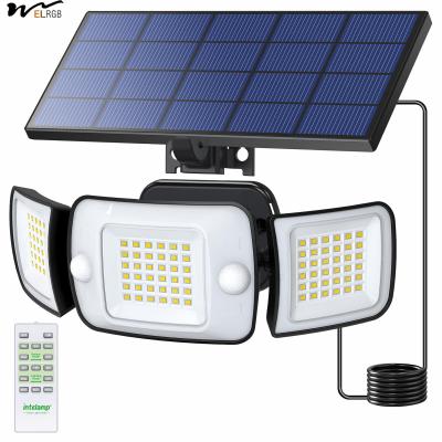 China Solar Lights Outdoor 3 Head Solar Motion Sensor Lights for Outside Switch Mode other for sale