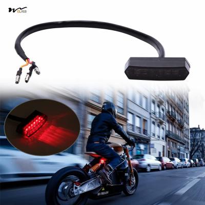 Cina Electric Bike Mini Tail Light in nero con lampeggiante a LED e targa LED giallo in vendita