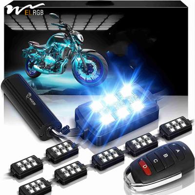 China Multi-Color Neon RGB Strips Wireless Smart Remote Controller for Motorcycle LED Light Kit for sale