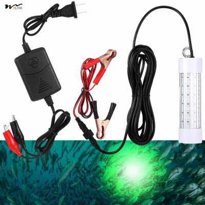 China IP68 Green 45W DC 12V Submersible Fishing Light Aluminum Bright LED Underwater Lure Bait Lamp for sale