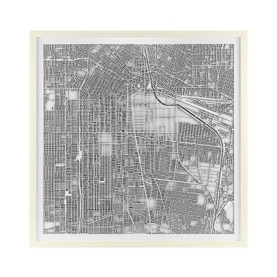 China Personalized Customization Los Angeles Map Laser Cut Map Artwork With View Modern Home Decoration for sale