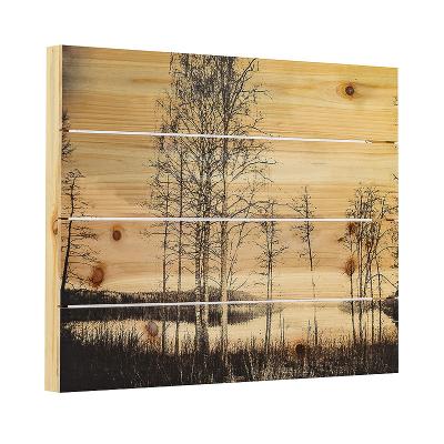 China Hot Sale Modern Wall Art Decorative Modern Home Decor Natural Wood Painting for sale