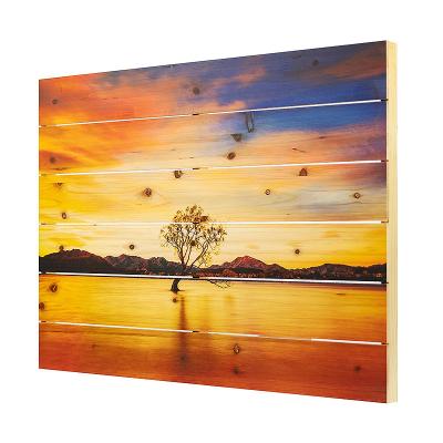 China Modern Hot Selling Wall Decor Art Pictures Decorating Home Natural Wood Painting for sale