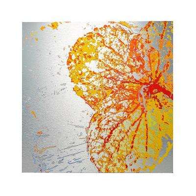 China Modern Yellow Petals Graphic Art Print on Aluminum Wall Painting Home Decor for sale