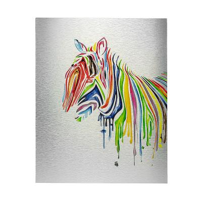 China Modern Colorful Horse UV Printing Wall Art Decoration Custom Aluminum Paintings for sale