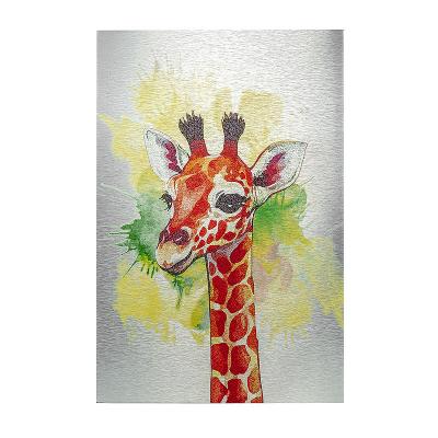 China Modern Beautiful Fawn Aluminum Wall Art Painting for Home Decor for sale