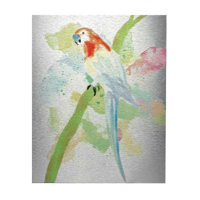 China Modern Ink Painting Colorful Bird UV Printing Aluminum Wall Art Decoration for sale