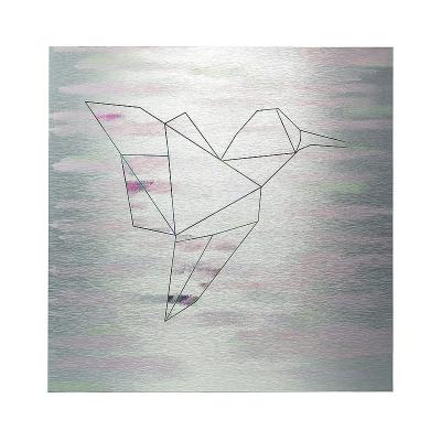 China Small Modern Paper Crane UV Print On Aluminum Paintings Home Decor For Living Room for sale