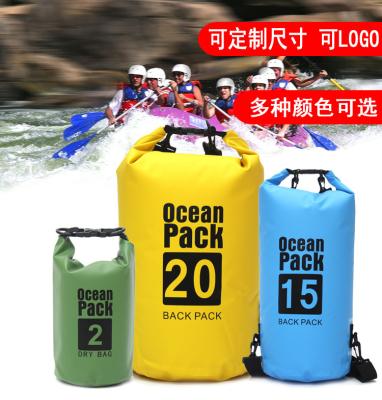 China For Boat PVC Tarpaulin 2L/5L/10L/15L Ocean Pack Dry Sack Outdoor Waterproof Dry Bag With Shoulder Straps for sale