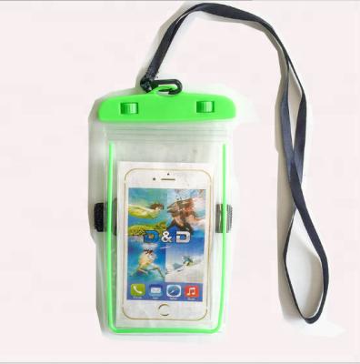 China Eco-friendly Clear Universal Waterproof Cell Phone Pouch Phone Case Bag For Surfing Swimming Boating for sale