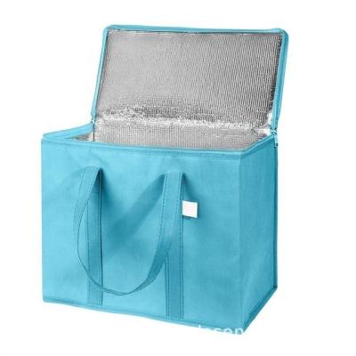 China Thermal Insulated Cooler Bags With Zipper Closure Reusable Grocery Bags Keep Hot Or Cold Collapsible BagWaterproof Lunch Food for sale