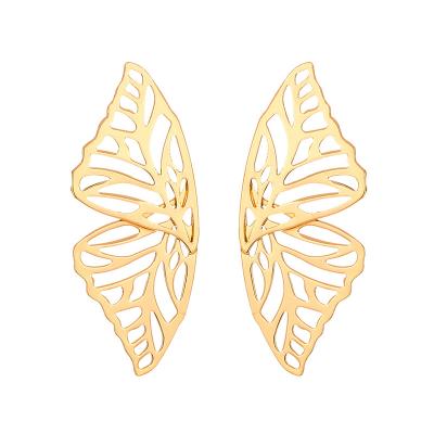 China New FASHIONABLE Symmetric Alloy Butterfly Retro Stud Earrings Shape Geometric Stud Earrings Wholesale In Stock For Women for sale