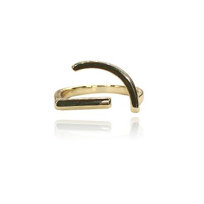 China Wholesale Chinese Brass Comfort Fit Fashion Ring, 14K Gold Plated Ring Ladies Jewelry for sale