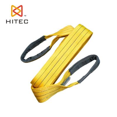 China Polyester 3T lifting flat type 7:1 factory web belt safty sling for lifting for sale