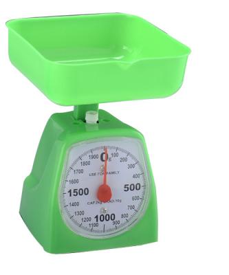 China With Scale Tray 1-5KG ABS Plastic Manual Spring Dial Kitchen Mechanical Scale for sale