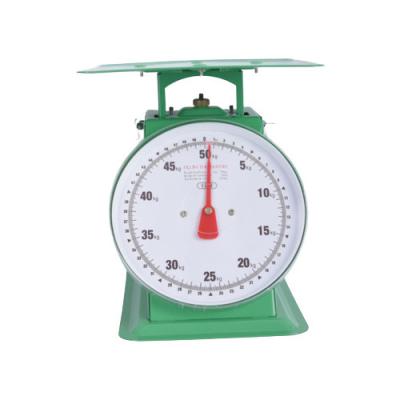 China With 50kg Scale Tray Spring Scale Green Body Carbon Steel Appearance Kitchen Mechanical Weighing Plastic Spray Scale for sale