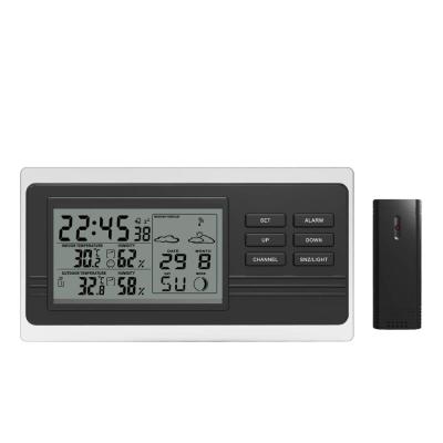 China Calendars Weather Station Wireless Digital Clock with Alarm Function and Temperature Sensor for sale