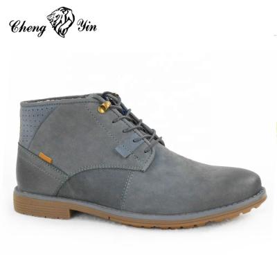 China Durable Cool Style Low Cut Coffee Suede Soft Leather Boots For Men for sale