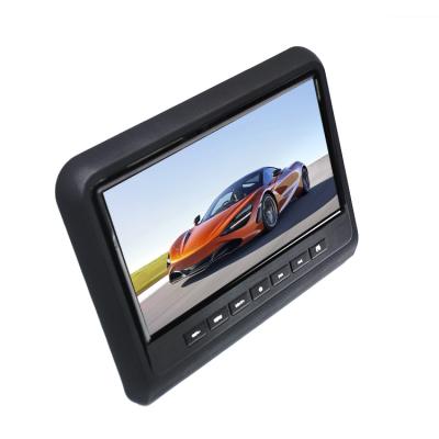 China Wireless Games Work Manufacturer 9 Inch Car Headrest DVD Player Auto Monitor IR FM Built-in Stereo Speakers for sale