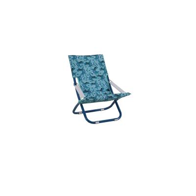 China Simple Folding Folding Sun Chair With Polyester fiber Padded Steel Frame Beach Chair With Padded Cushion for sale