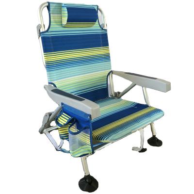 China Lightweight Tommy Bahama Backpack Beach Chair With Cooler,5 Position Recliner Aluminum Beach Chair for sale