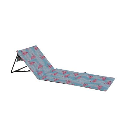 China Modern Portable Beach Mat with EPE foam Cushion Folding Beach Chair Chaise Lounger for sale