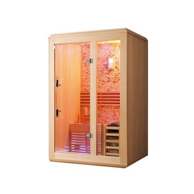 China Cheap 2 Person Infraread Model Ceramic Computer Control Panel OEM Sauna Cabin for sale