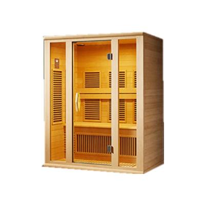 China Computer Control Panel OEM Best Selling Low Price 2 Person Wood Hemlock Saturated Steam Sauna Room for sale