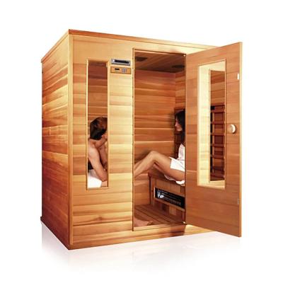 China Computer Control Panel 2 People Mini Indoor Traditional Home Wood Sauna Room for sale