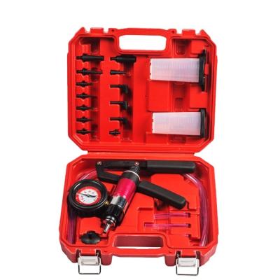 China Auto Repair Tools 2 In 1 Handheld Vacuum Pump Tester Set Type Brake Kit Vacuum Brake Fluid Bleeder for sale