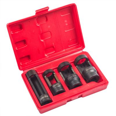 China Auto Repair Tools 4 PCS Universal Drive Oxygen Sensor Socket Tool Kit Wrench Tool Oxygen Sensor 40CR-V Kit O2 Sensor Socket 1/2