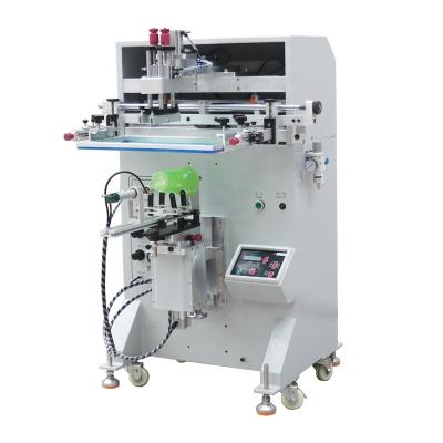 China Pneumatic Semi-automatic Curve Bottle Cups Cylindrical Mugs Round Silk Screen Printing Machine for sale