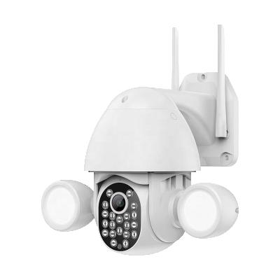 China Human Motion Tracking 5MP Outdoor PIR Two Way Talk Motion Detection Surveillance Camera With Flood Light for sale