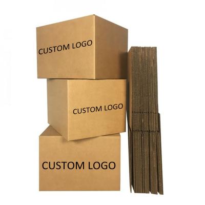 China China Recyclable Suppliers Custom Logo Printed Corrugated Cardboard Shipping Cardboard Kraft Paper Box Packaging Box for sale