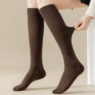 China QUICK DRY fashion women thin tube bangs comfortable solid color match compression long over the knee socks for ladies for sale