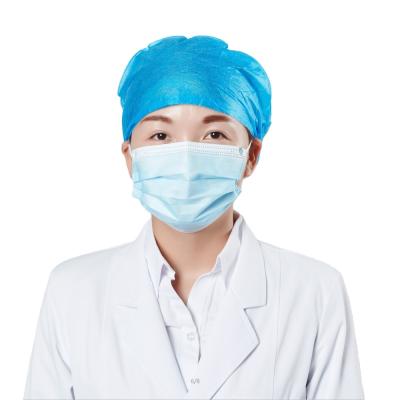 China Crowd Convenient Cheap Price Clip Disposable Nonwoven Nonwoven Hat With Single / Double Elastic for sale