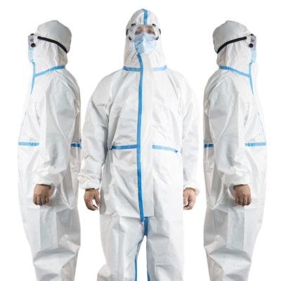 China Single Use Sterile Nonwoven Disposable Medical Personal Protective Clothing Isolation Suit for sale