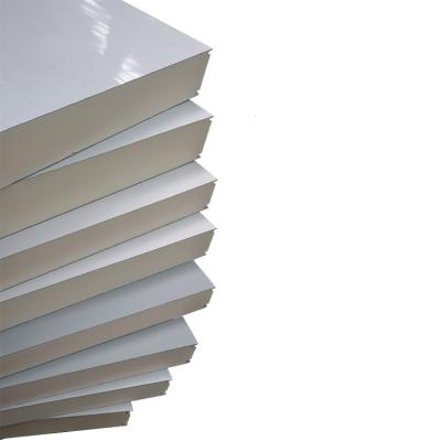 China 100mm Modern High Quality Insulated Metal PIR/PU Polyurethane Sandwich Panel Heat Insulation Panel Enemy Cold Room Storage for sale