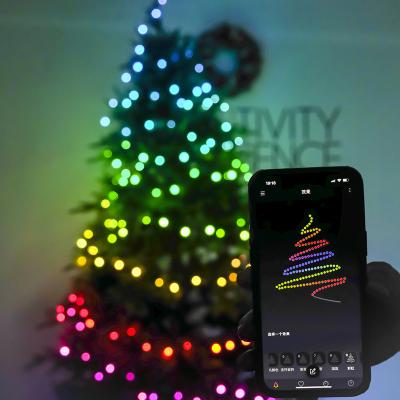 China Hot Sale Smart Christmas Garland With Led Light RGB Christmas Lights Waterproof Price for sale