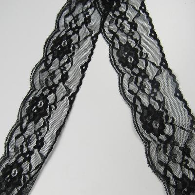 China 2022 Hot Selling Viable Narrow 5.5cm Flower Elastic Lace For Lingerie Trim for sale