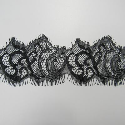 China Sustainable High Quality Eyelash Lace100% Nylon Fabric For Lady Lingerie for sale