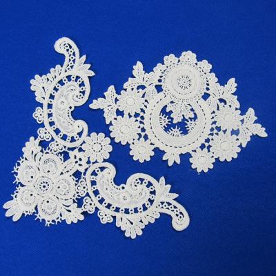 China 2022 New Viable 100% Polyester Neck Trim Seam Lace For Dress for sale