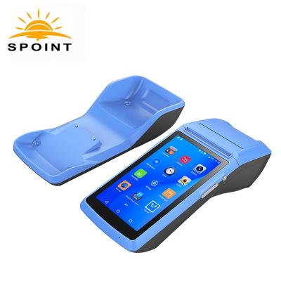 China 5 Inch Mini Android POS Mobile Terminal Smartphone With 58mm Thermal Printer For Supermarket for sale