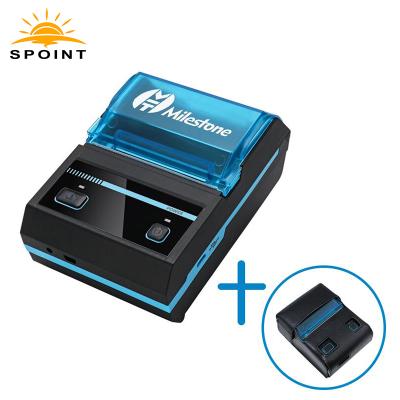 China Black+Blue MHT-P5801 Milestone Printer 58mm Mini Portable Handheld Thermal Receipt Mobile Printer for sale